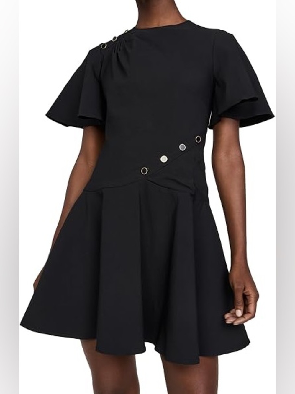 Shoshanna Black Crewneck Dress with Back Zip